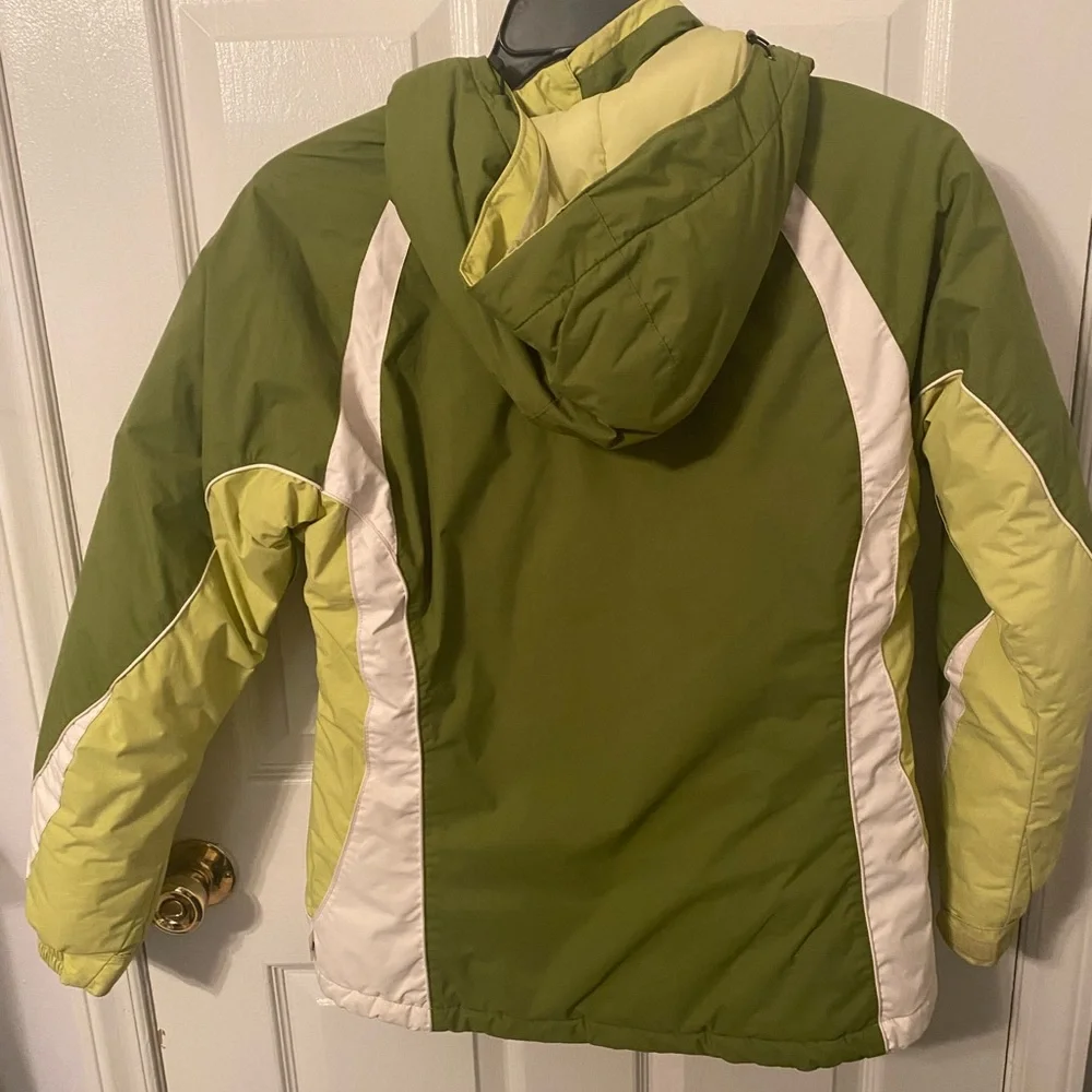 Columbia Winter Jacket Green Removable Hood Size M - Picture 3 of 4